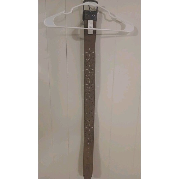 Roper Belt Womens Medium Floral Cutout Studded Cowgirl Western Genuine Leather - Picture 5 of 7